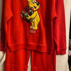 HARI Red Women's Sweatshirt and Pants Set